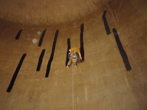 Prace wysokościowe- remont silosa